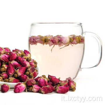 boccioli di rosa essiccati per il tè